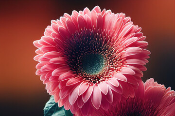 Beautiful and ravishing floral garden in colorful blossom gerbera flowers vibrancy of springtime with insane realistic detail and texture of the petals and stems by Generative AI.