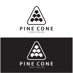 abstract simple pinecone logo design,for business,badge,emblem,pine plantation,pine wood industry,yoga,spa,vector