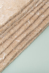 Fototapeta na wymiar Linen carpet for home growin microgreens.