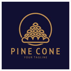 abstract simple pinecone logo design,for business,badge,emblem,pine plantation,pine wood industry,yoga,spa,vector