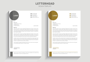 Professional corporate simple business letterhead design and business document template. 