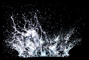 water splash on black background