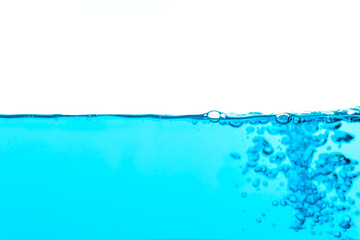 Naklejka na ściany i meble blue aqua bubble wave abstract