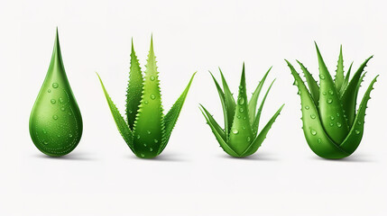 Aloe vera plants, Botanical succulent aloe. Generative ai