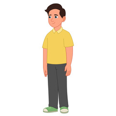Young boy, indian young boy standing pose, indian character, cute kid