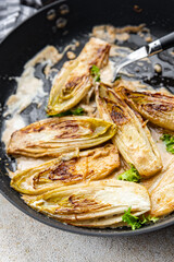 chicory dish stewed food vegetable meal snack on the table copy space food background rustic top view