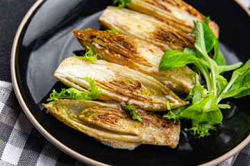 chicory dish stewed food vegetable meal snack on the table copy space food background rustic top view