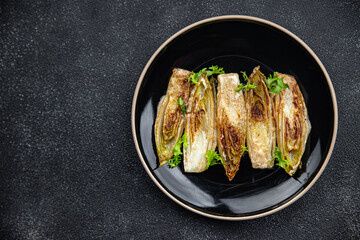 chicory dish stewed food vegetable meal snack on the table copy space food background rustic top view