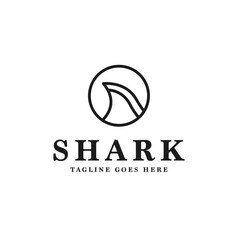 Creative Of A Shark Fin Logo Design Concept Vector Illustration Symbol Icon