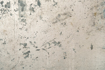 Detail of old scraped galvanized steel metal sheet with worn out white coating, grunge texture