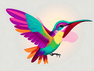 Broad Billed Hummingbird. Using creative  backgrounds the colorful bird becomes more interesting and blends with the colors. These birds are native.