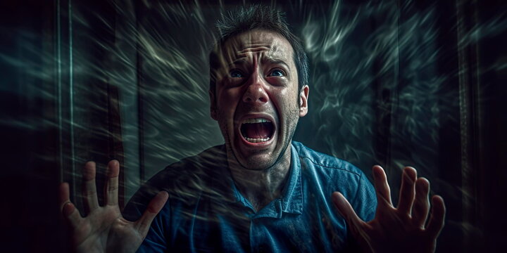 symptoms of panic disorder, showcasing panic attacks characterized by sudden and overwhelming fear, accompanied by physical symptoms like chest pain or dizziness. Generative AI