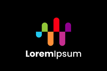 Equalizer logo vector premium template