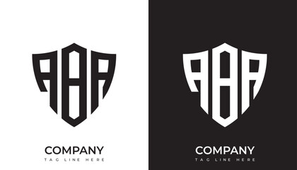 ABR logo. ABR shield logo design. ABR logo for technology, business and real estate brand