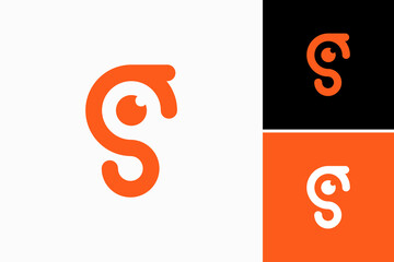 letter g with eye logo vector premium template