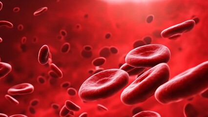 Red blood cells background, 3d red blood cells, illustration of red blood cells, Generative AI
