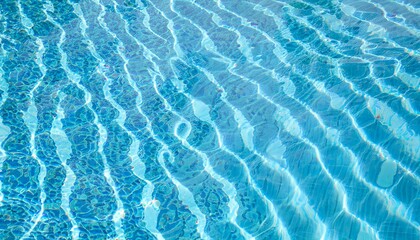 Obraz premium Blue water surface background, swimming pool surface, beach, Generative AI