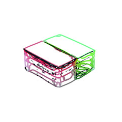 Color sketch of a layer cake slice with transparent background