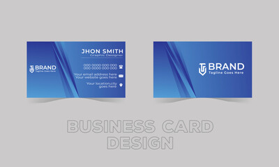 Vector design formal blue modern business card