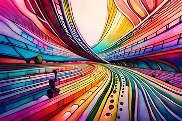 abstract background with lines | Generate AI
