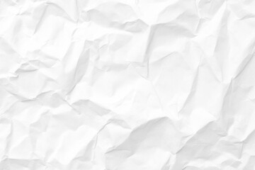 White paper crumpled papar texture background for cover card design or overlay and paint art background pattern background texture.