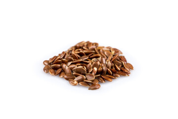 flax seeds isolated on white