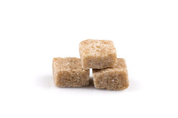 brown sugar cubes isolated