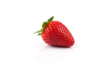 Red ripe strawberry fruits