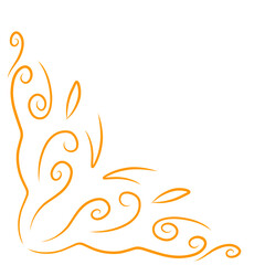 Swirl Side Corner Vector Illustration 