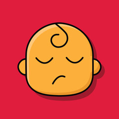 Disappointed face Cute Baby Face Emoji