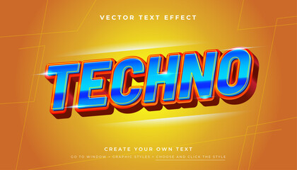 3D High Technology Text Effect Typography