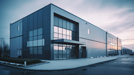Fototapeta na wymiar commercial facility, modern R an D building Generative AI