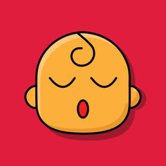 Sleepy face Cute Baby Face Emoji