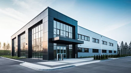 Foto op Plexiglas commercial facility, modern R an D building Generative AI © PaulShlykov