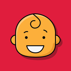 Happy Laughing Face Cute Baby Face Emoji