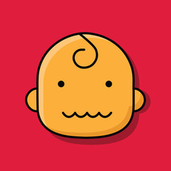 Confounded face Cute Baby Face Emoji