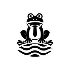 silhouette of a frog back to school