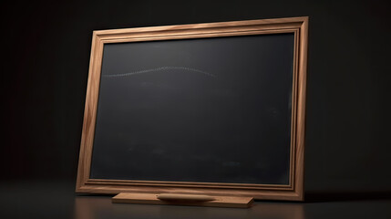 Fototapeta na wymiar a black school board with a wooden frame. Generative AI