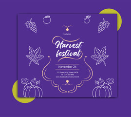 Harvest Festival poster Design modern and creative poster ready to print and ready to post