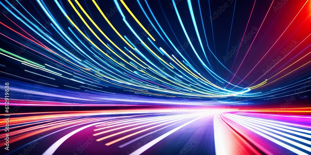 Poster modern abstract high-speed movement. dynamic motion light and fast arrows moving on dark background.