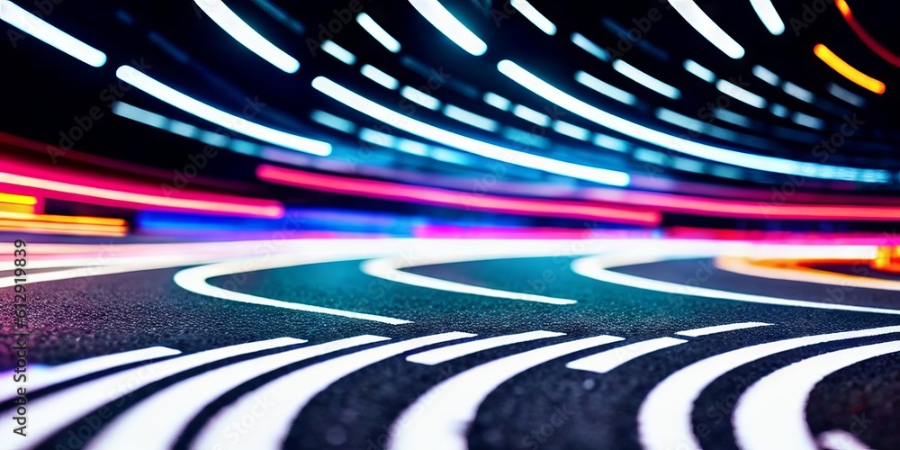 Poster modern abstract high-speed movement. dynamic motion light and fast arrows moving on dark background.