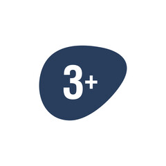 Age Restrictions Limit Sign Icon Template