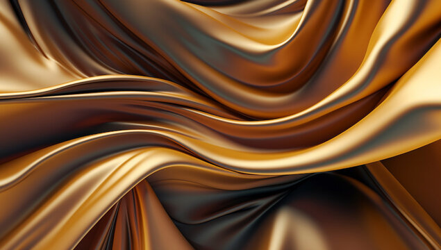 Lustrous Golden Drapes: A Captivating Display ,Generative AI