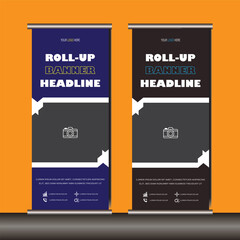 Roll Up Banner Design, Business Banner Template