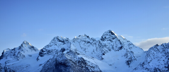 Snow Mountains Sunlight Build Wallpaper. Generative AI