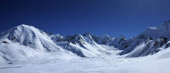 Snow Mountains Sunlight Build Wallpaper. Generative AI