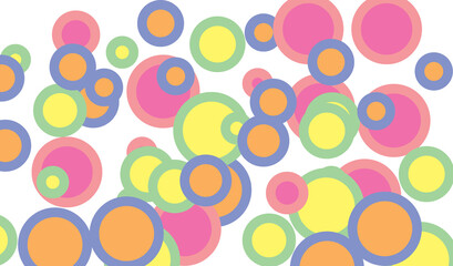 Motif de style vintage / rétro ronds cercles couleurs