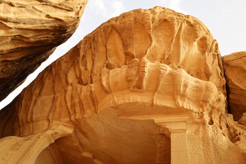 Al Ula old city , Saudi Arabia - The Nabataeans or Nabateans Tombs Civilization in Madain Saleh in...
