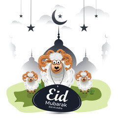 Eid mubarak and eid ul adha social media banner instagram post template