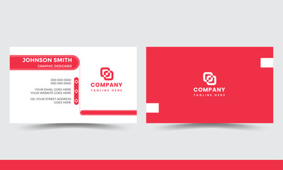 Corporate business card print template-personal visiting card with company logo and vector design